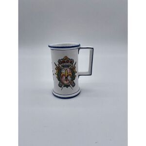 Italian Hand Painted Mini Cup w Handle Glazed Made in Italy
